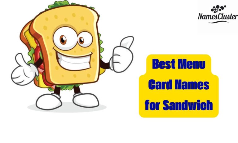 Best Menu Card Names for Sandwich